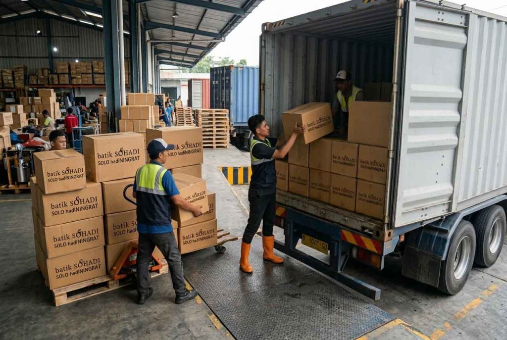 Pengiriman Tekstil Skala Besar Pabrik Batik Solo ke Berbagai Provinsi